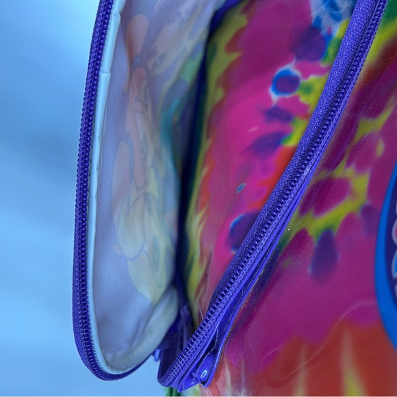 Vintage Lisa Frank Full Size Backpack 3 Fab Girl Friends Tie Dye Purple Green - Picture 5 of 15